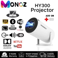 HY300 AURA VERSION 4K Smart Projector | Android 13, 8000 Lumens, WiFi BT HDMI, Home & Outdoor Use