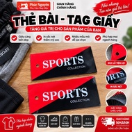 Sport paper Tag/Label size 4x9
