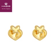 HABIB Calandria Gold Earring, 916 Gold