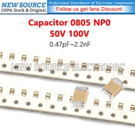 (20pcs) 0805 50V 100V NP0 SMD Capacitor 1pF 10pF 100pF 1nF 1.8pF 3.3pF 6.8pF 22pF 33pF  47pF 68pF 22