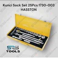 HASSTON 1730-003 Socket Wrench set 25 pcs 8-32mm - Socket Shock Socket 6pt 8mm - 32 mm 25Pcs