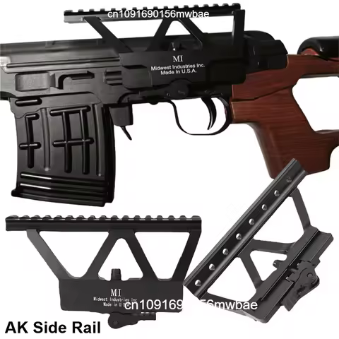 Mwbae Tactical AK47 Quick Detach Picatinny QD AK Gun Side Rail Scope Mounting AK 47 74 Side Rail Mou