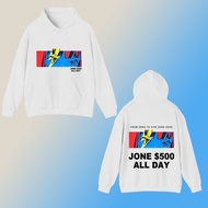 💜  เสื้อกันหนาวคลุมด้วยผ้า Jone500 เสื้อโจร500 รุ่น Eye To Eyeball พิมพ์ลาย Hoodie แขนยาวสำหรับผู้ชา