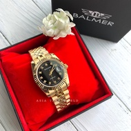 宾马 Balmer 5004M GP-4S Classic Sapphire Glass Women Watch with Black dial and Gold Stainless Steel