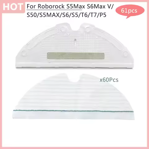 For Roborock S5Max S6Max V S50 S5MAX S6 S5 Replacements Disposable Rag Hangers Accessories Mop Cloth