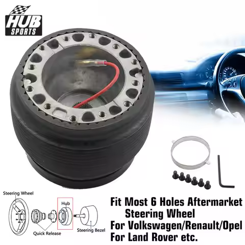 Hubsport Jdm Style 6-Bolt Steering Wheel Hub Adaptor Boss Kit For Volkswagen/Renault/Opel/Land Rover