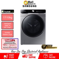 Samsung 17KG/10KG Inverter Smart AI Front Load Washer Dryer WD17T6300GP/SP Combo Washing Machine Mesin Basuh Cuci