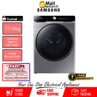 Samsung 17KG/10KG Inverter Smart AI Front Load Washer Dryer WD17T6300GP/SP Combo Washing Machine Mes