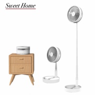 Portable USB Rechargeable Foldable Fan Adjustable Height Built-in 7200mAh Battery Folding Retractabl