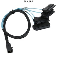BRABRA SFF 8643 to 4 SAS 29P Cable, High Speed 50cm/1.6ft Mini SAS HDD Cable, durable 12Gbps SFF 864