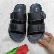 Dép da nam_ quai và đế PU đúc liền với nhau có quai dán chỉnh vừa ôm chân đi nước đi mưa bền N04