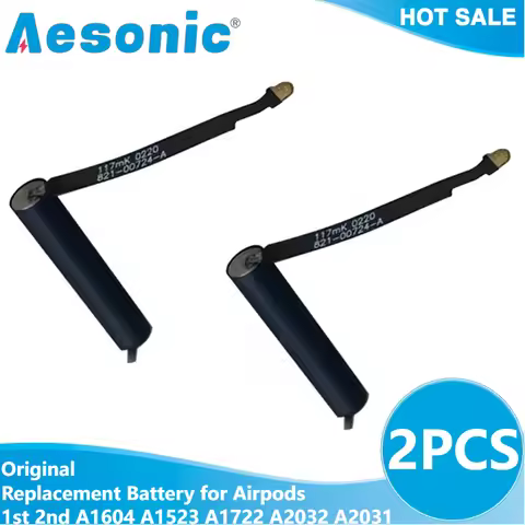 2PCS Original Replacement Battery for Apple Airpods 1st 2nd A1604 A1523 A1722 A2032 A2031 Air Pods 1