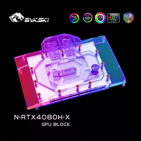 Bykski GPU Water Block for NVIDIA GeForce RTX 4080 Reference Edition AIC Card / Copper Cooling Radia