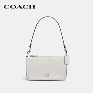 COACH กระเป๋าสะพายข้างผู้ชายรุ่น Pouch Bag With Signature Canvas Interior CJ797 CHK สีขาว