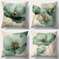1pc/4pcs Vintage Floral Printed Pillowcase,Sofa cushions45*45cm(excluding Pillow)