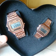 JAM VIRAL CASIO ROSE GOLD COUPLE SET