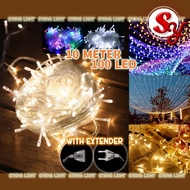 Extendable Twinkle Starry 100 LED 10M Fairy String Decor Lights Lighting Festive Decoration Lamp Out