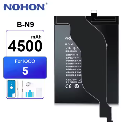 NOHON Battery for IQOO 5 7 8 9 10 Pro 3 5Pro 8Pro 9Pro 10Pro Phone Batteries B-N9 B-O2 B-K7 B-P3 B-T