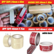 FRAGILE TAPE 48mm / BROWN TAPE 48mm / OPP TAPE 24mm / OPP TAPE 46mm READY STOCK