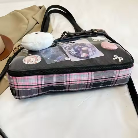 Y2K Cartoon Anime Itabag Large Capacity Badge Display JK Crossbody Bag Idol Merchandise Storage Back