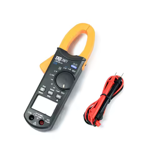 TES-3901 Trms Clamp Meter CAT III 1000V CAT IV 600V Electrical Testing Tool for Home Improvement And
