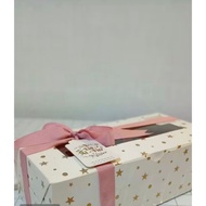 Ivory Polka Dot Star Box 10x20 12x25 22x22x10 25x25x12 white patterned cake box