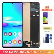 Display Screen for Samsung Galaxy A71 A715 A715F LCD Display Digital Touch Screen with Frame for Sam