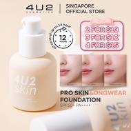[4U2] 🇸🇬 Pro Skin Longwear Foundation SPF50+ PA++++ |Oil Control | Matte Finish | Humidity-Proof | 1