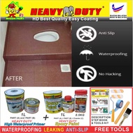 FULL SET Epoxy Floor Coating Toilet Floor Slab (FREE TOOLS+1L PRIMER WATERPROOF+1L EPOXY PAINT+0.5 KG POWTER) HEAVY DUTY