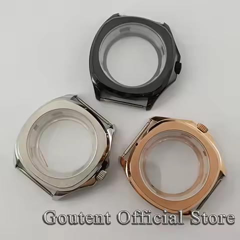 40mm Silver Gold Black Watch Case Sapphire Crystal Case Fit NH35 NH36,Miyota 8215 821A,DG2813 3804 E