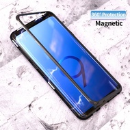 Magnetic Case for Samsung Galaxy S8 S9 Plus Note 8 9 S8+ S9+ Note8 Note9 Tempered Glass Back Cover Case