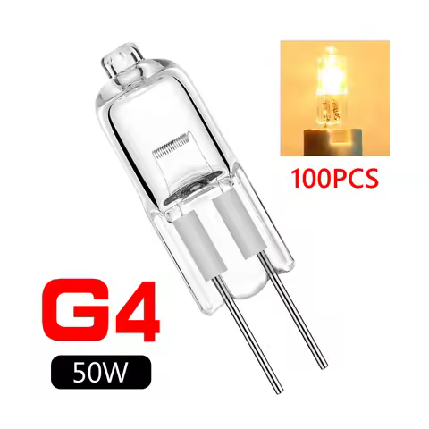 100PCS/LOT halogen G4 12V 5W 10W 20W 35W 50W bulb lamp beads halogen 12v g4 bulb g4 5w bulb bead 20w