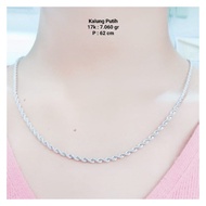 Kalung Emas Putih 17K Berat 7.060 Gram