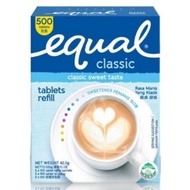 Equal Classic Sweetener Refill 500 Tablets (NEW PACKAGING)