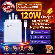 120w Charger Turbo Fast Charger Adapter with 6A TypeC USB Cable Mi fast charge charger mi turbo char