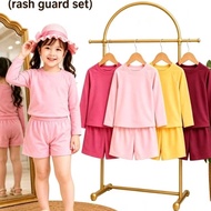 DFL QUIN rash guard set swimwear for kids 4 to 6 years old terno longsleeve top and short