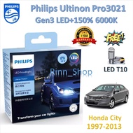 Philips Car Headlight Bulb Pro3021 LED+1 6000K Honda City 1997-2013 LED T10