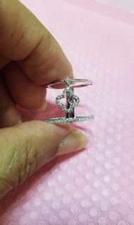 ⚀⚂ 全新 幼邊小皓石 雙層工字款 四葉草18mm 介子