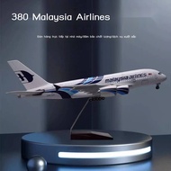 Malaysia Airlines Airbus A380 model with wheels and lights, civil aviation passenger aircraft