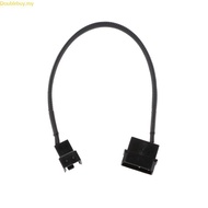Doublebuy 4-Pin Male to 3-Pin 4-Pin Connector Adapter Cable For Computer PC Fan