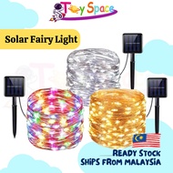 TOYSPACE🚀 Copper Outdoor Lampu Raya Solar Fairy Light 12M 100LED 22M 200LED Lamps Garden Decorative 