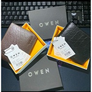 [Genuine Owen] Owen Men's Leather Wallet Luxury Brown and Black Genuine Leather Wallet for Men