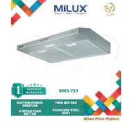 Milux 70cm Stainless Steel Slim Hood MHS-S751 / FABER Cooker Slim Hood 2.5Feet FABERJET 7688