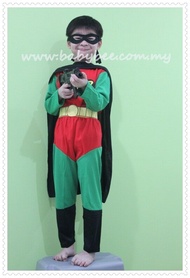 Childrens Halloween Costume Robin Cloak Clothes Suit Long Sleeve Dance Costume