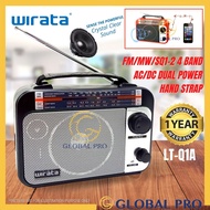 WIRATA Portable Radio 4 Band with AUX Function LT-Q1A Sirim Approved Best Quality Sound FM Radio Kec
