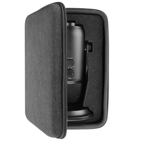 Geekria for Creators Microphone Case with Foam Compatible with Blue Yeti, 1967 Yeti Pro, Hard Shell 