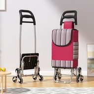 Shopping Cart Portable Grocery Cart Folding Handcart Cloth Bag Cart Trolley Cart Trailer Cart