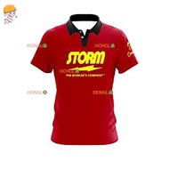 Storm Red CoolWick Bowling Jersey - Coolwick Bowling Apparel