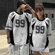 NEW Oversized 49ers Jersey 99 Unisex Couple Streetwear Black White Loose Short Sleeve T-shirt Casual