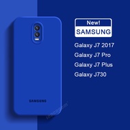 Full Soft Camera Protection Case Samsung Galaxy J7 2017 J730 J7 Plus J5 Pro J530 2015 J700 J8 Casing Original Liquid Silicone Cover